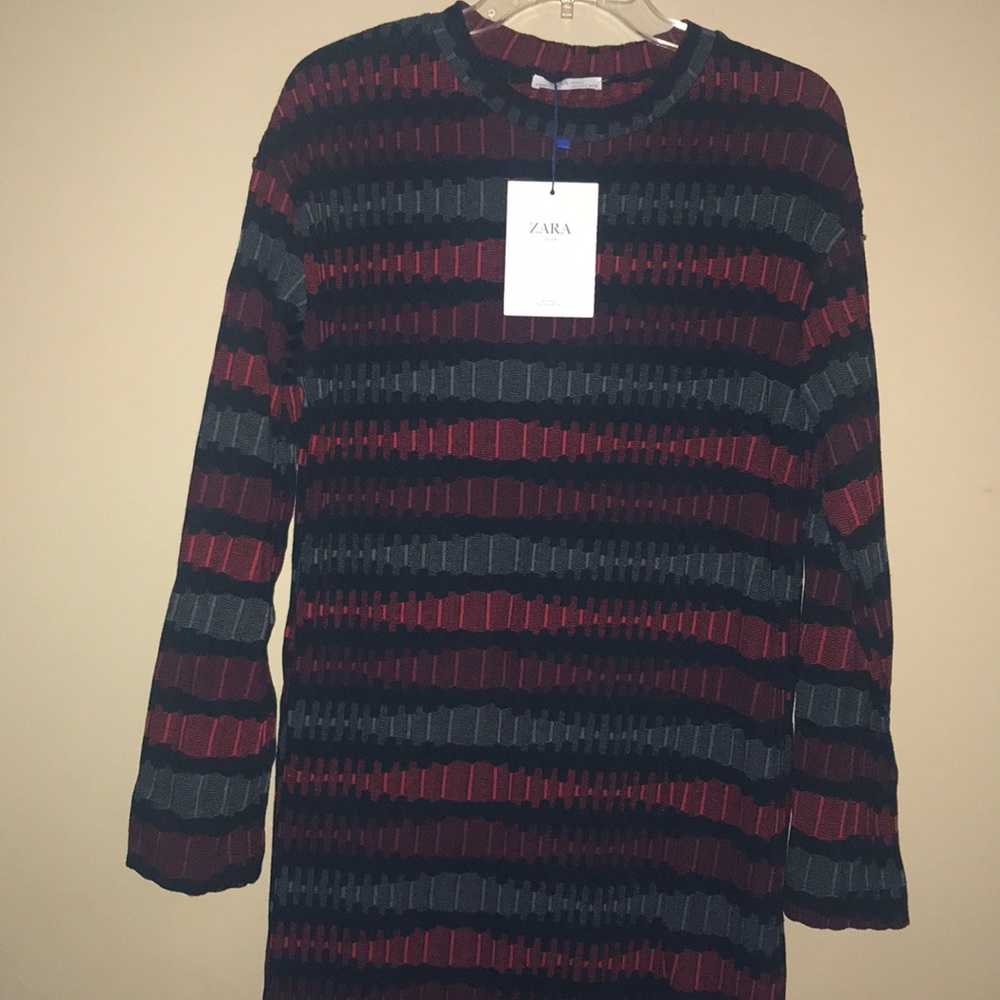 Zara Multicolored Jacquard Dress - Picture 7 of 8